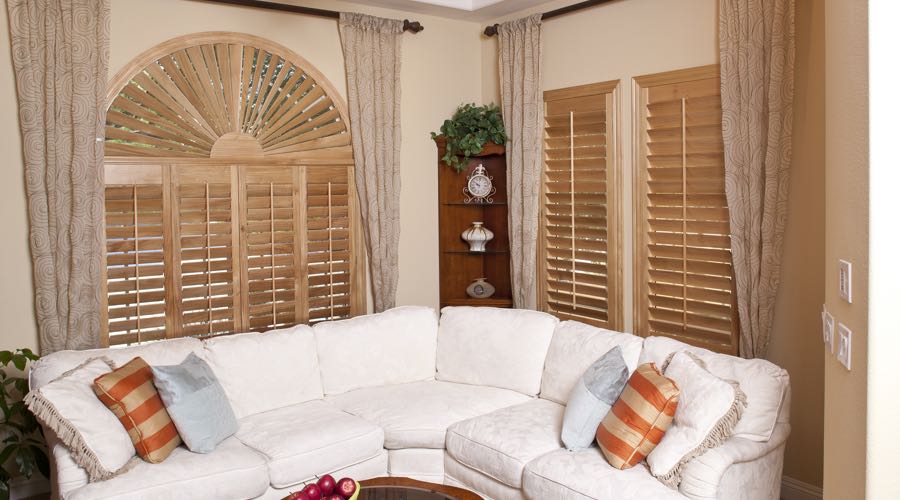 Ovation Wood Shutters In Charlotte Living Room